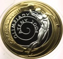 10 zł złotych 2004 Ateny Igrzyska dyskobol platerowana złotem SREBRO