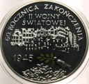 10 zł złotych 2005 60 rocznica zakończenia II Wojny Światowej SREBRO