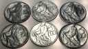 Zestaw 6x 5 zł pięć złotych 1958 1959 1960 1971 1973 1974 Rybak, z Rybakiem