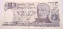 Argentyna 50 peso 1971-1972 José de San Martín peso ley ARL banknot