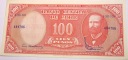Chile 100 pesos chilijskich 1947–1958 Arturo Prata Chacón CLP 10 banknot