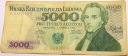 1982 5000 zł pięć tysięcy złotych Seria U 6601059 Fryderyk Chopin banknot