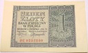 1941 1 zł jeden złoty Seria BE 9251340 Generalna Gubernia banknot