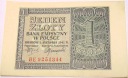 1941 1 zł jeden złoty Seria BE 9251344 Generalna Gubernia banknot