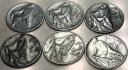 Zestaw 6x 5 zł pięć złotych 1958 1959 1960 1971 1973 1974 Rybak, z Rybakiem