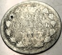 Rosja 20 kopiejek 1883 ДС С.П.Б. SREBRO
