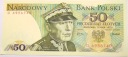 1975 50 zł pięćdziesiąt złotych Seria D 6956740 Karol Świerczewski banknot