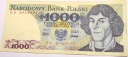 1975 1000 zł jeden tysiąc złotych Seria BB 0963692 Mikołaj Kopernik banknot