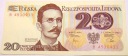 1982 20 zł dwadzieścia złotych Seria B 4530933 Romuald Traugutt banknot