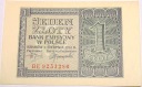 1941 1 zł Jeden Złoty, banknot seria BE (nr 1)