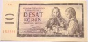 Czechosłowacja 10 koron dziewczęta z kwiatami CSK Kčs Czechy banknot (nr 2)