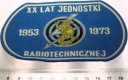 Naszywka XX lat Jednostki Radiotechnicznej JW 1540 Bemowo 1953-1973 LWP PRL
