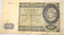 1940 500 zł Pięćset Złotych banknot Seria A Góral (nr 3)