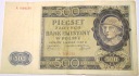 1940 500 zł Pięćset Złotych Seria A Góral (nr 1)