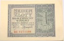 1941 1 zł jeden złoty Seria BE Generalna Gubernia banknot