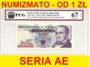 100000 zł złotych 1993 seria AE 1190943 EPQ 67 UNC