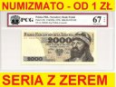 2000 zł, złotych 1979 seria AL 0650461 EPQ 67 UNC