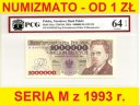 1000000 zł złotych 1993 seria M 8289228 EPQ 64 UNC