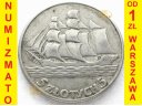 5 zł złotych Żaglowiec 1936. Stan 2-