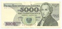 1988 5000 zł złotych Fryderyk Chopin seria DU