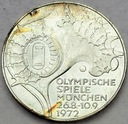 Niemcy 10 marek 1972 Monachium stadion SREBRO