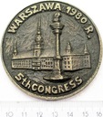Medal Warszawa 5 Kongres Chirurgia Twarzowa