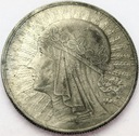 10 zł złotych 1932 Głowa kobiety, babka SREBRO