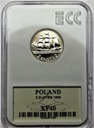 2 zł złote 1936 Żaglowiec Żaglówka Statek SREBRO