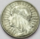 10 zł złotych 1932 Głowa kobiety, babka SREBRO