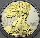 USA 1 dolar 2009 uncja SREBRO PLATEROWANIE ZŁOTO