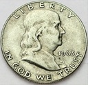 USA 1/2 dolara 1963 Half Dollar Franklin SREBRO