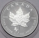 Kanada 2014 1 oz UNCJA SREBRO Liść Klonowy Klonu