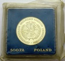 500 złotych 1985 Czterdziestolecie ONZ ZAFOLIOWANA