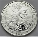 Anglia 2 Funty 2010 Britannia SREBRO UNCJA