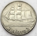 2 zł złote 1936 Żaglowiec Żaglówka Statek SREBRO