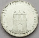 Niemcy 10 Marek SREBRO 1989 Hamburg Port 800 lat