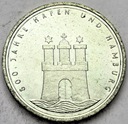 Niemcy 10 Marek SREBRO 1989 Hamburg Port 800 lat