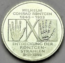 Niemcy 10 Marek SREBRO 1995 Wilhelm Roentgen