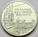 Niemcy 10 Marek SREBRO 2000 Einheit 10 lat