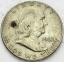 USA 1/2 dolara 1962 Half Dollar Franklin SREBRO