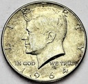 USA 1/2 Dolara Half Dollar 1964 Kennedy SREBRO